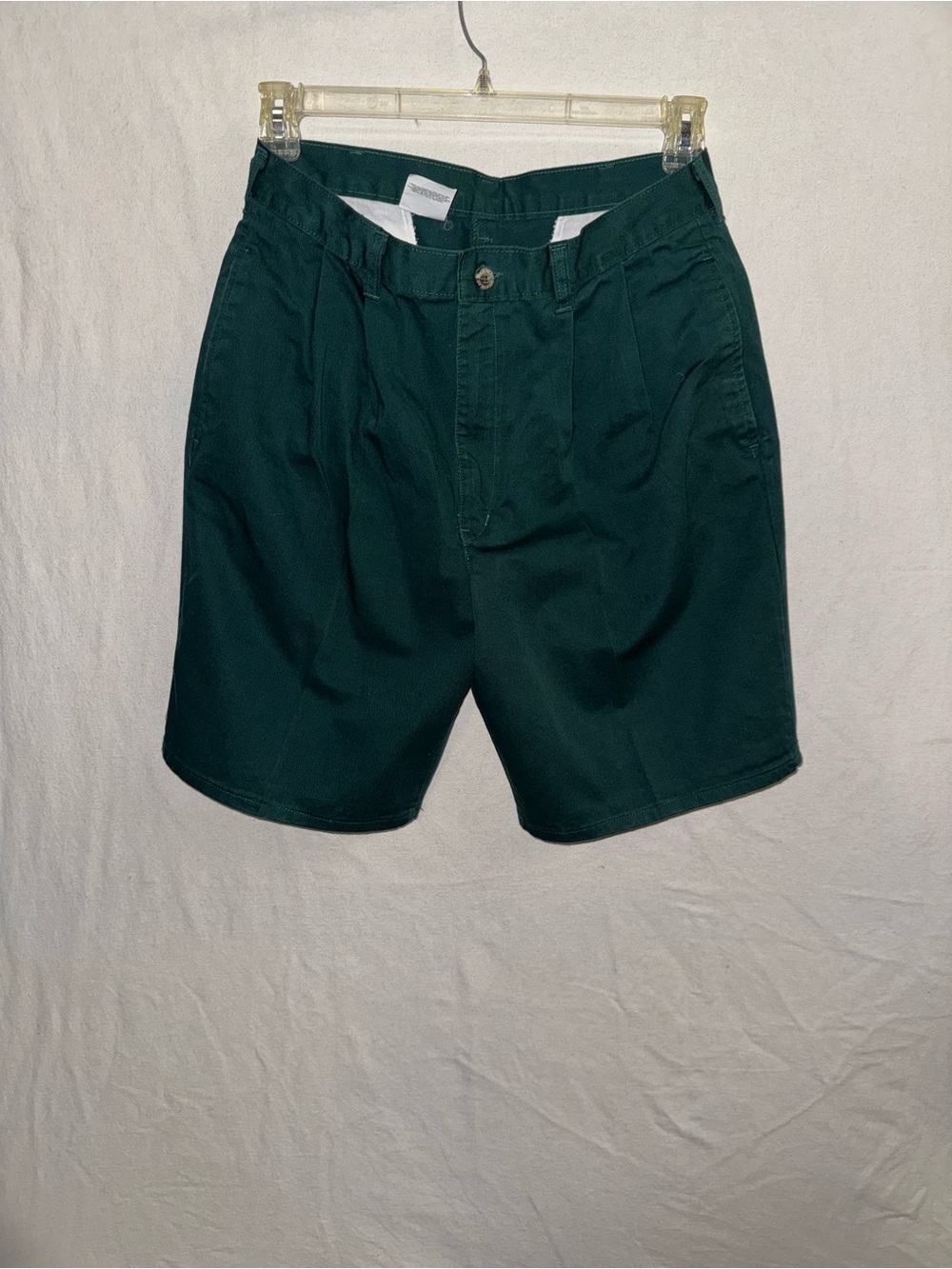 Vintage 90s Duck Head Shorts Mens W33 Green Made in USA Chino Twil